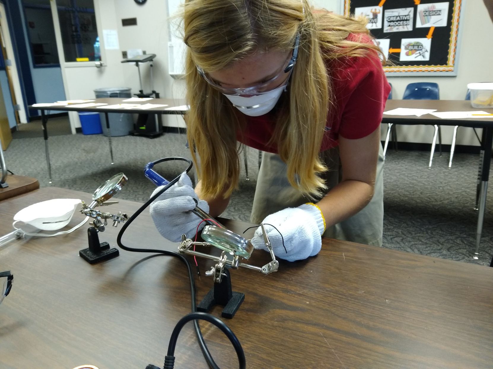 MA’s seventh and eighth graders learn to solder